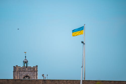 Free Flag of Ukraine  Stock Photo