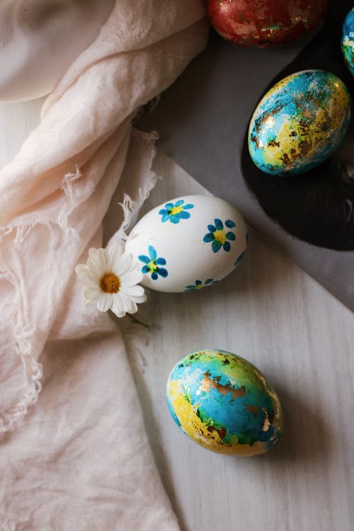Close-Up Shot of Easter Eggs