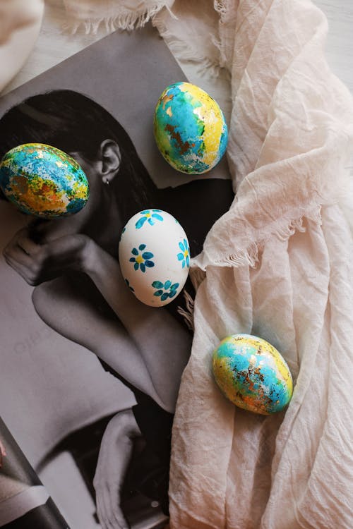 Close-Up Shot of Easter Eggs