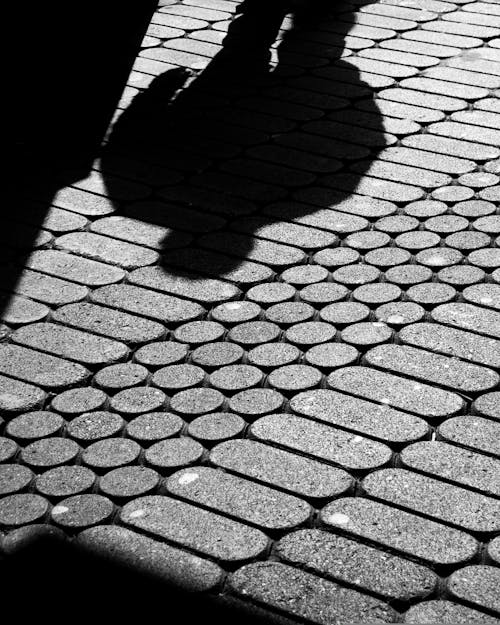 Free Photo of a Person's Shadow on the Ground Stock Photo