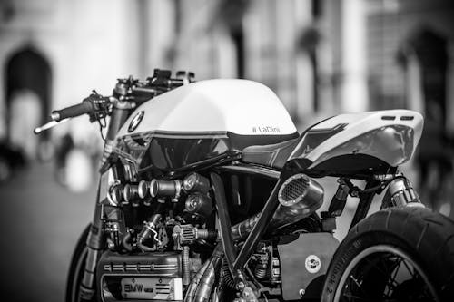 Grayscale Photography of Bmw Motorcycle