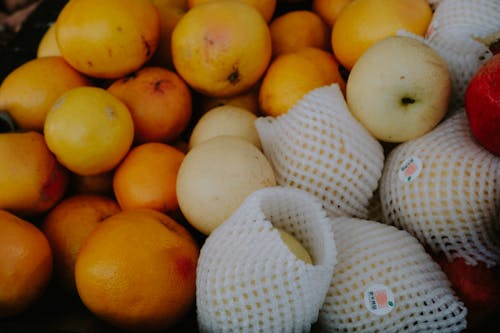 Pile of Oranges and Pears