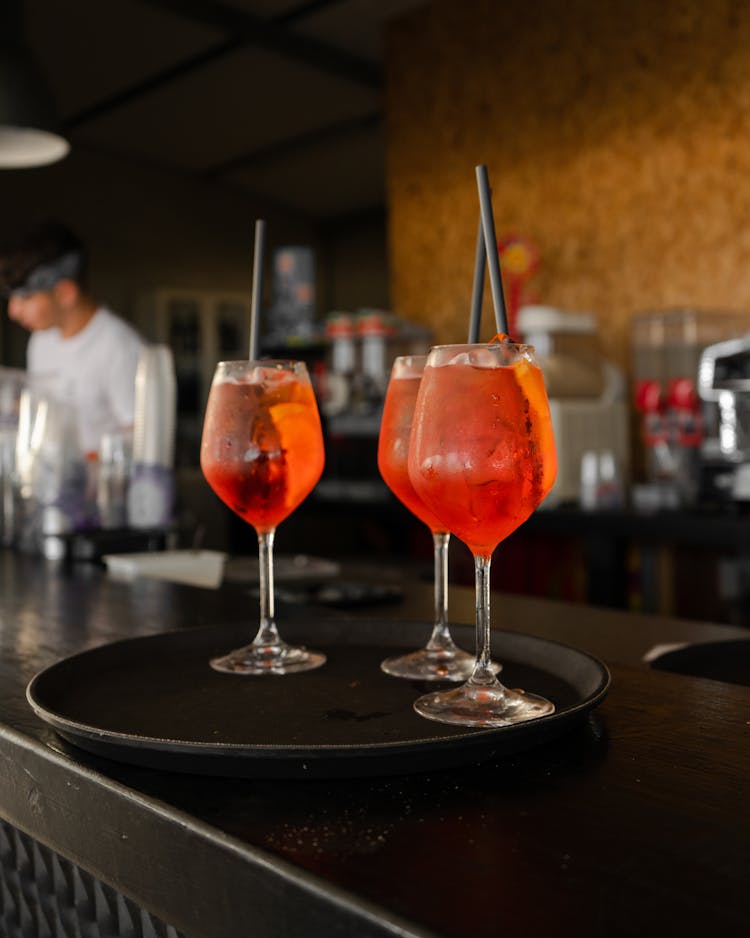 Cocktails On A Tray 