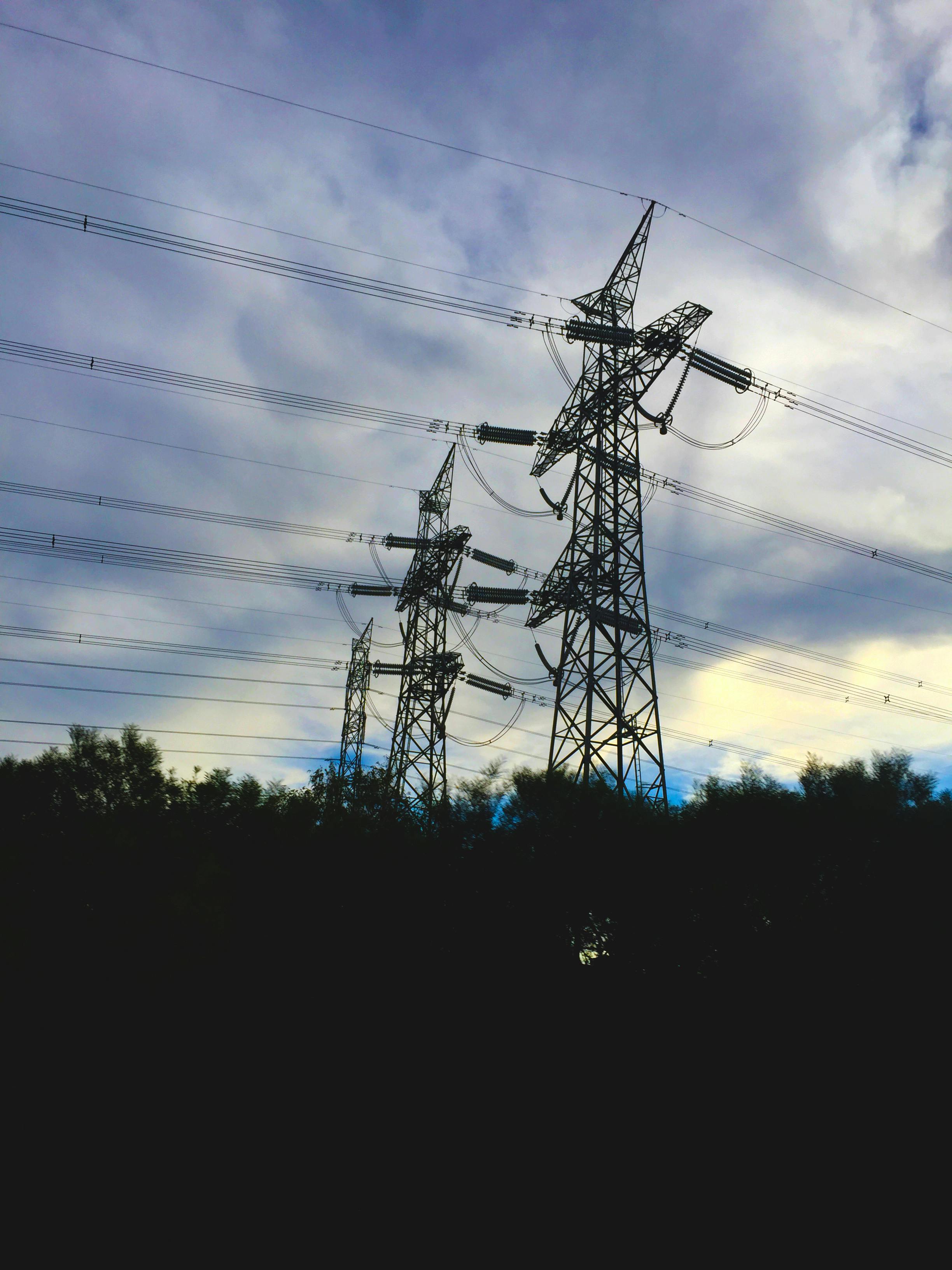 Free stock photo of electric, line, sky