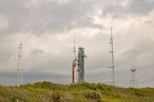 A Rocket on the NASA Launch Pad