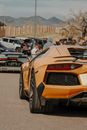 Yellow Lamborghini Aventador on Road