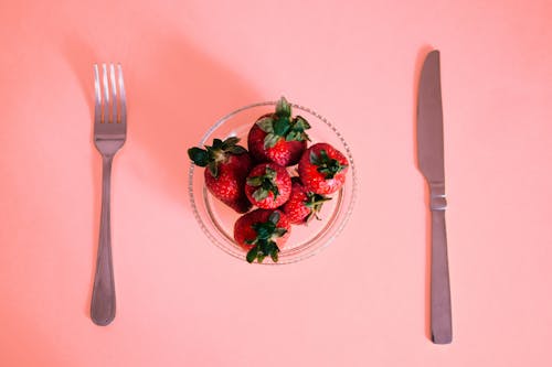 Free Bowl of Strawberries Stock Photo