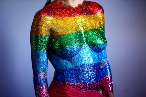 Multicolored Glittered Top