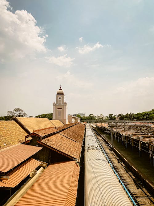 Tower of Church Seen From a Roof