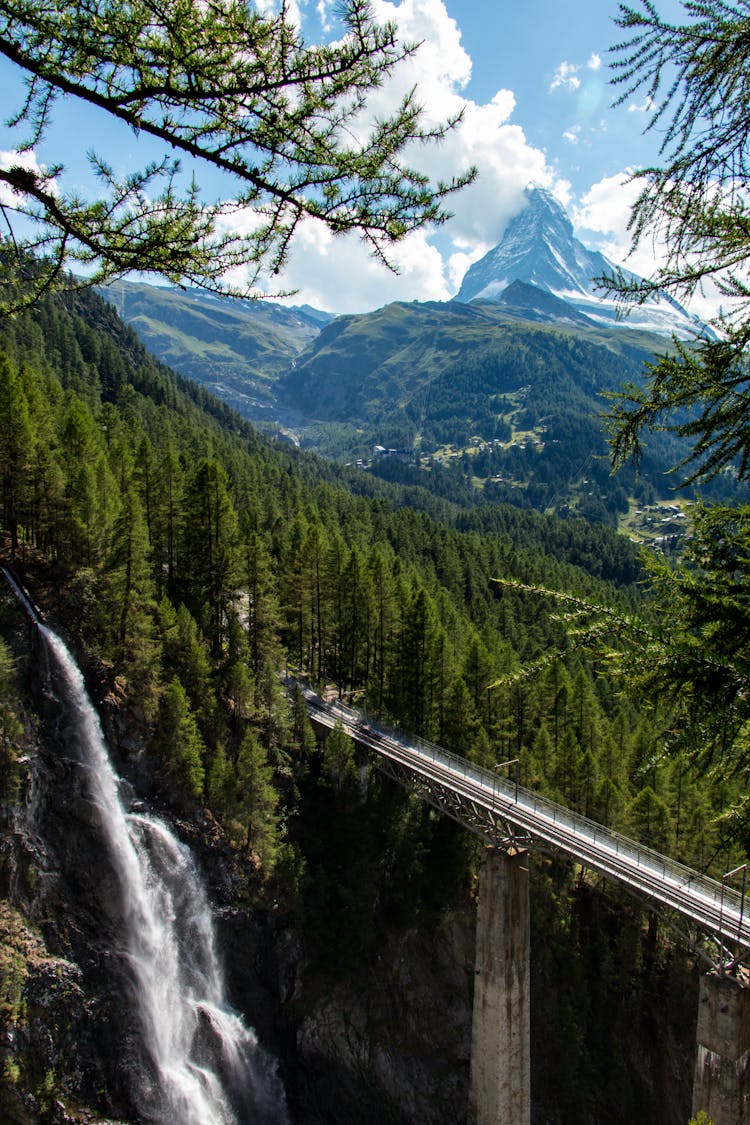 Gornegrat Railroad Bridge In Zermatt