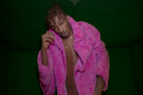 A Man in Pink Fur Coat