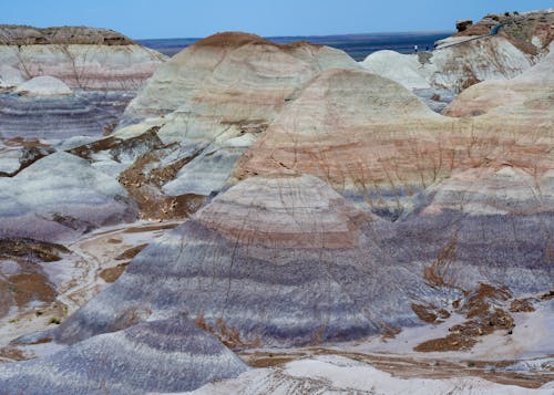 Geological Formations of the Petrified Forest National Park in Arizona, USA