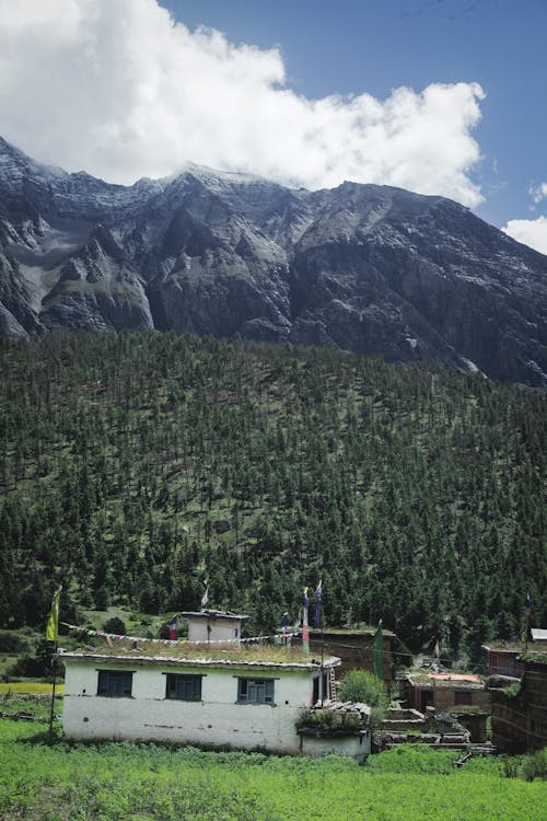 White Clouds above a Mountain