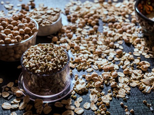 Free Bunch of Nuts Served on Bowls Stock Photo