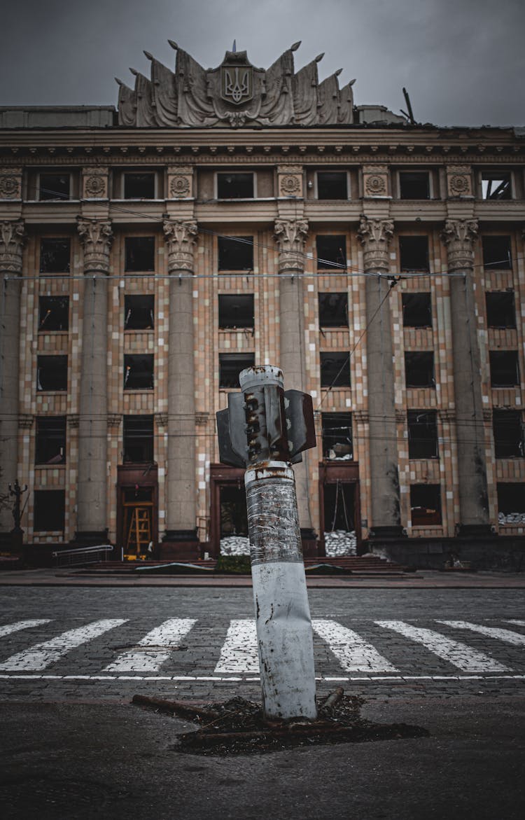 Bomb In Front Of Building