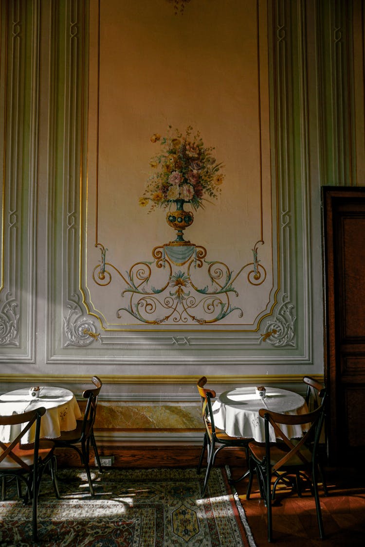 Wall In A Victorian Style Cafe 