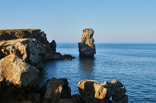 경치, 바다, 암석층의 무료 스톡 사진