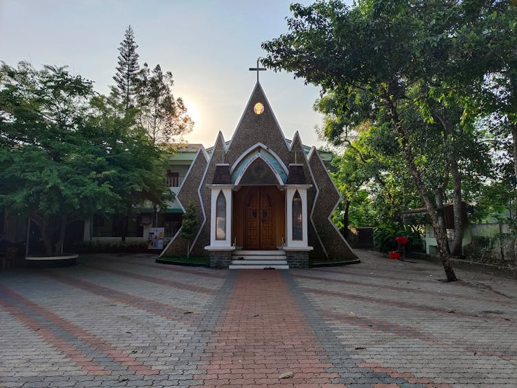 Facade Of The St Francis Of Assisi Church In Thumpoly India