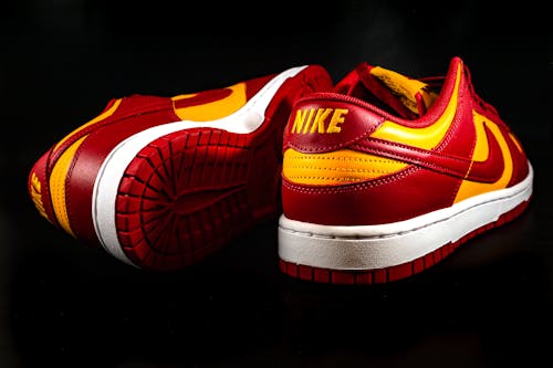 Red and Yellow Nike Sneakers