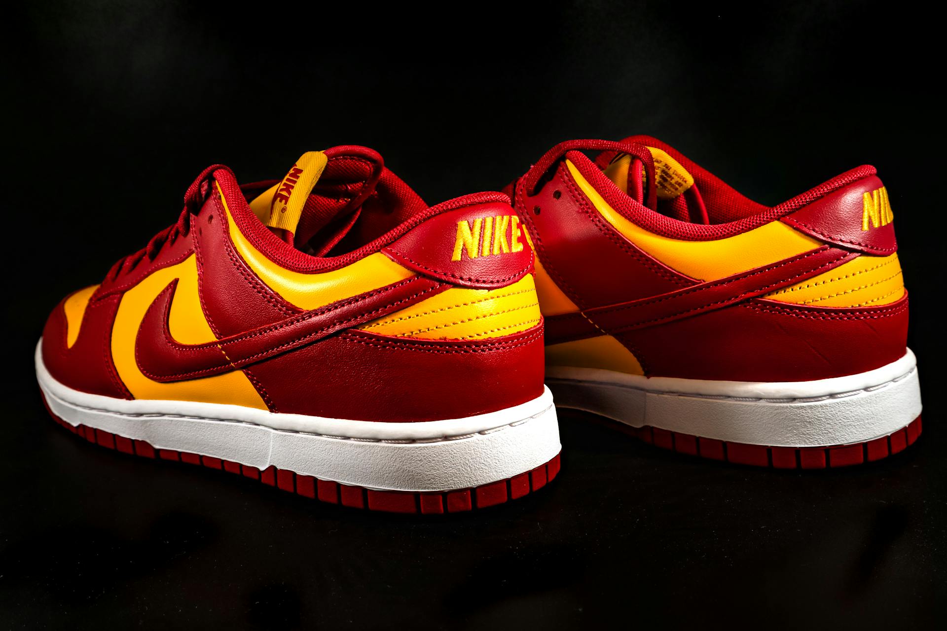 Close-up of Nike Dunk Lows