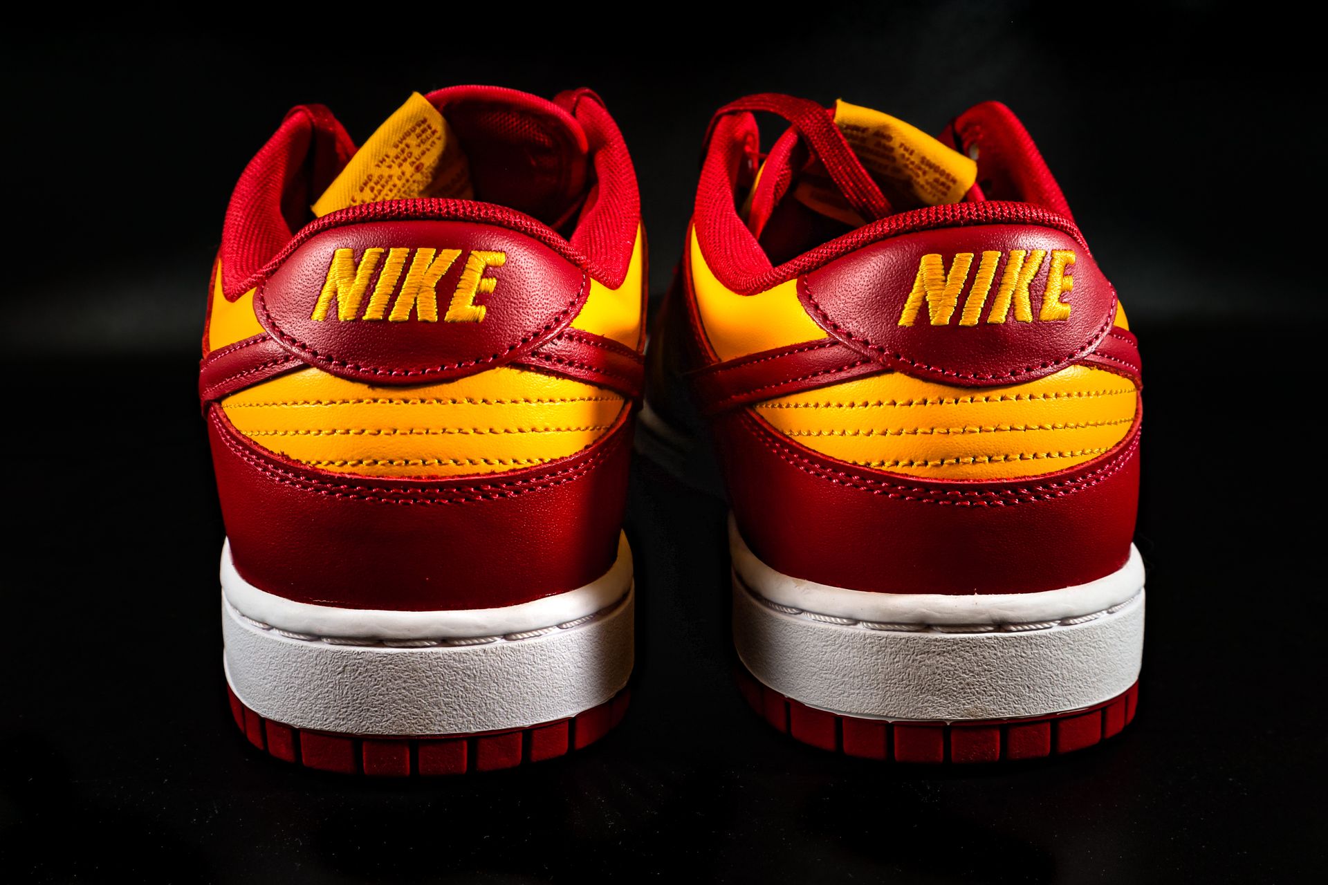 Close-up of a Red and Yellow Nike Shoes
