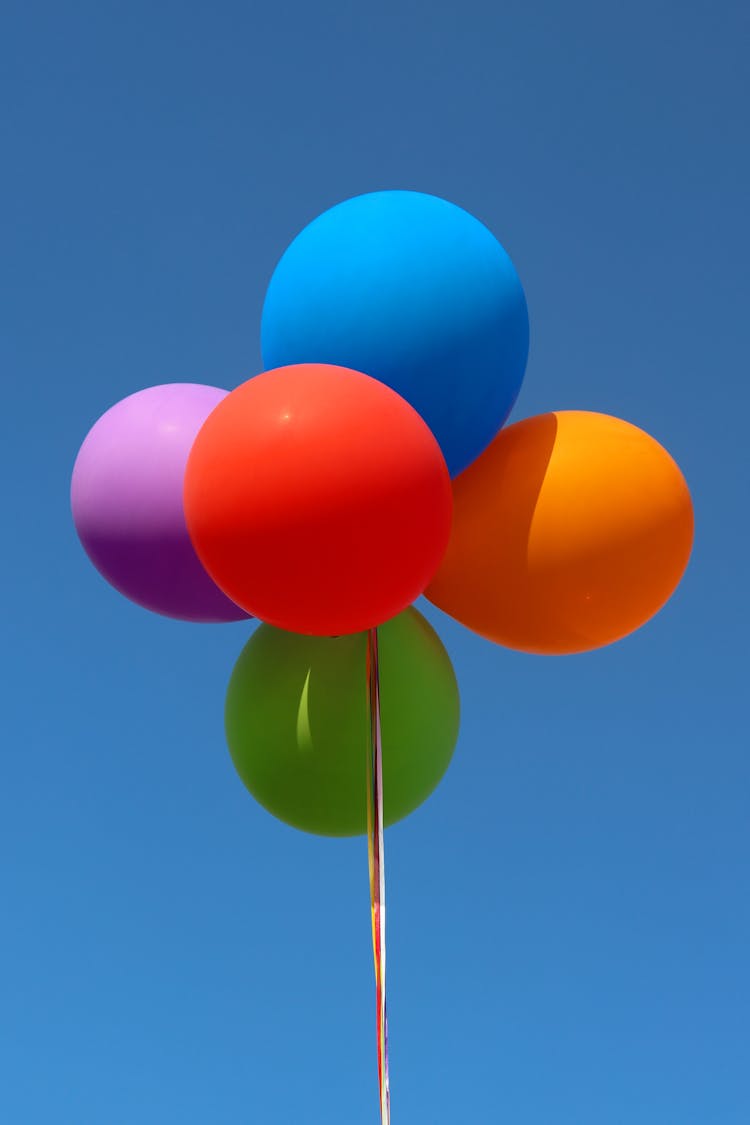 Colorful Balloons In A Bunch