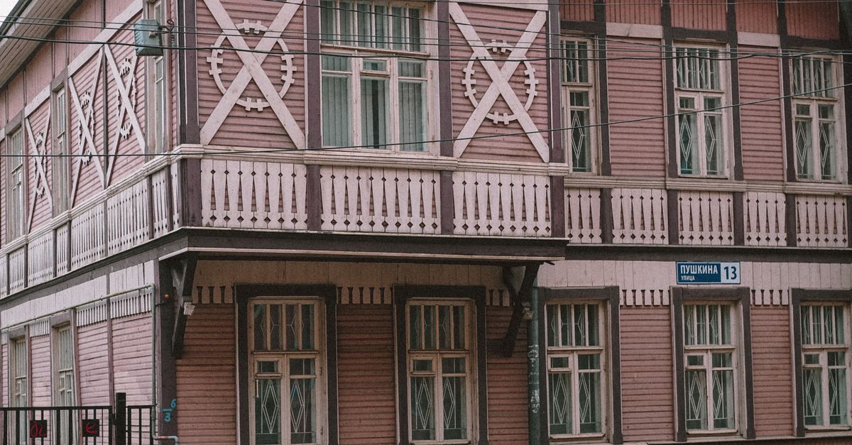 Pink Building Frame Pink Wooden Building · Free Stock Photo