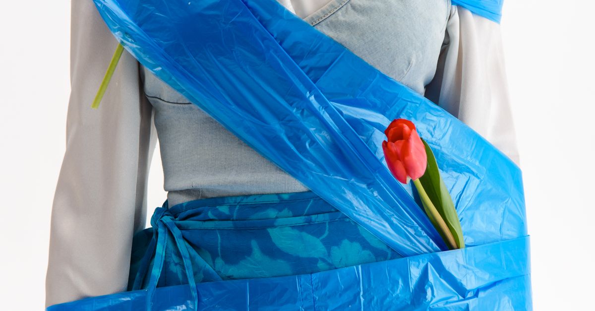 Body Wrapped Garbage Woman Wrapped in Garbage Bags · Free Stock Photo
