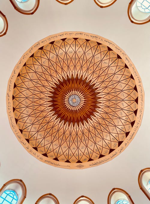 Paintings on the Dome Ceiling of a Mosque