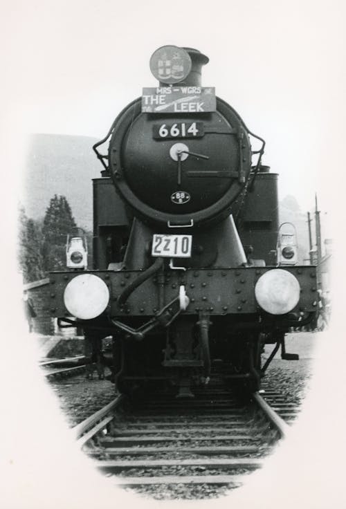 A Steam Train on the Rail Track