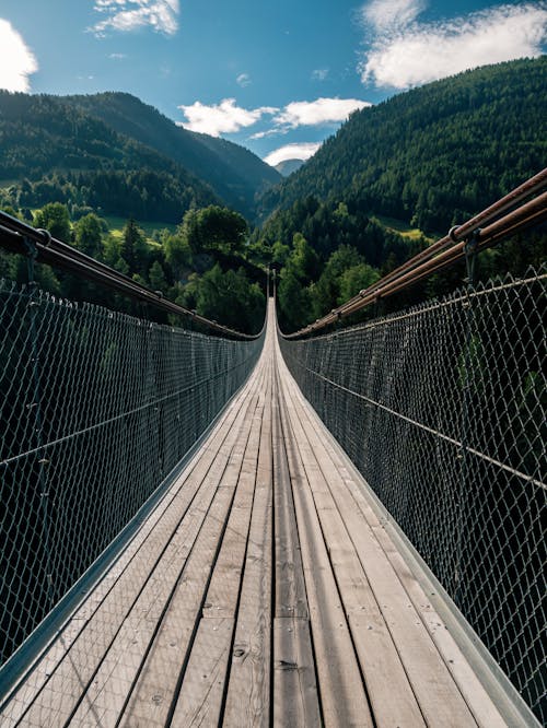 Free GOMS Bridge in Bellwald, Switzerland Stock Photo