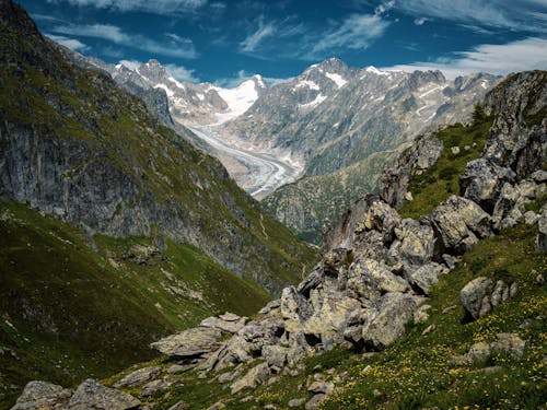 Gratis lagerfoto af alpin, bjerge, dal