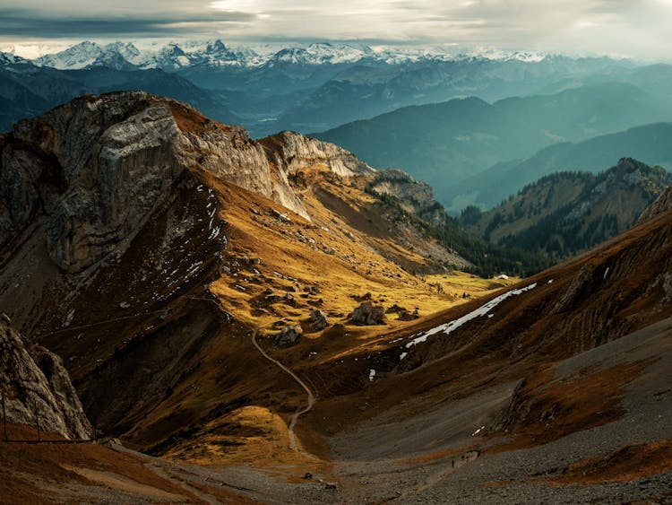 Magnificent View Of Mountain Massif