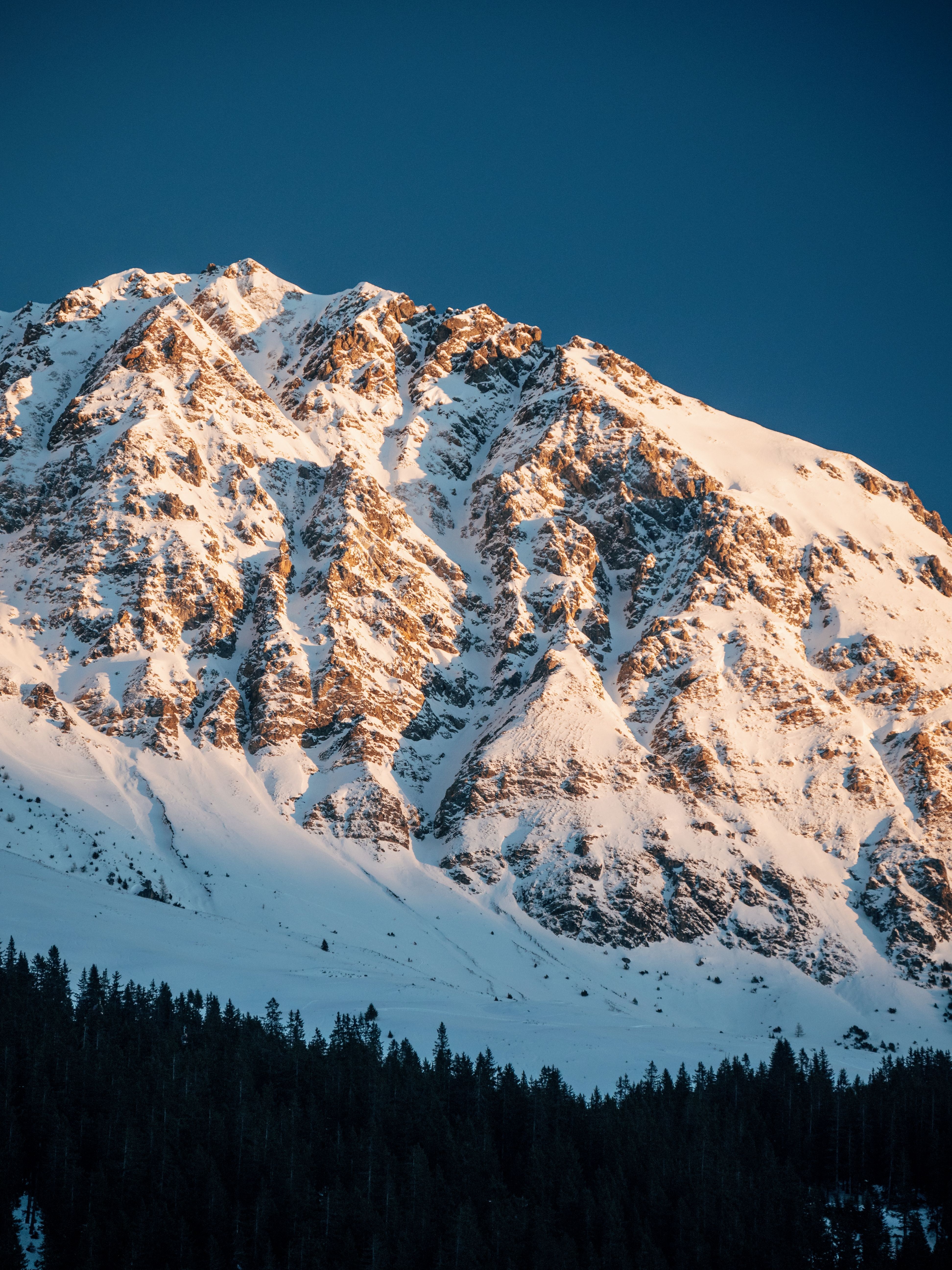 Snow Covered Mountain under the Blue Sky · Free Stock Photo