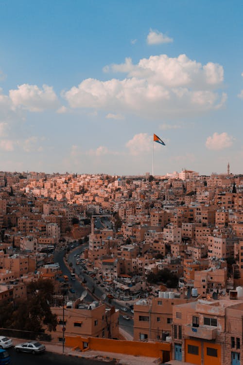 Free View of the Brown Buildings in Amman Jordan Stock Photo