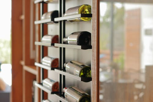 Shelf with Wine Bottles 