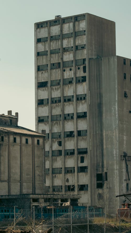 Abandoned Building with Broken Windows