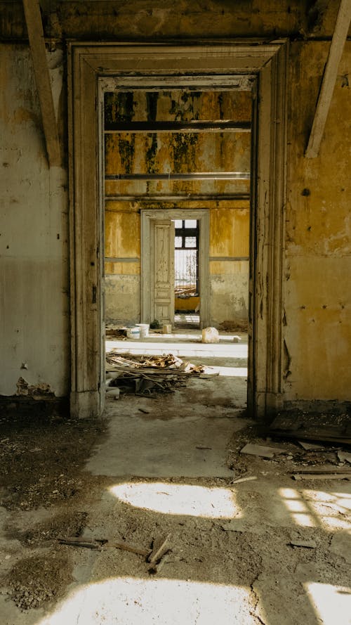 Dirty Walls inside an Abandoned Building