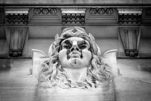 Free Low angle shot of a monochrome historical monument in Indianapolis featuring intricate sculpture details. Stock Photo