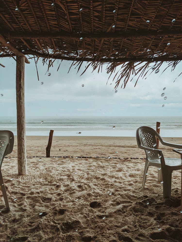 Raindrops Falling On Shore