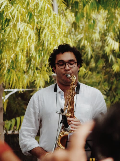 A Man Playing the Saxophone 
