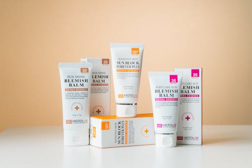 Skin Care Products on Plastic Tubes