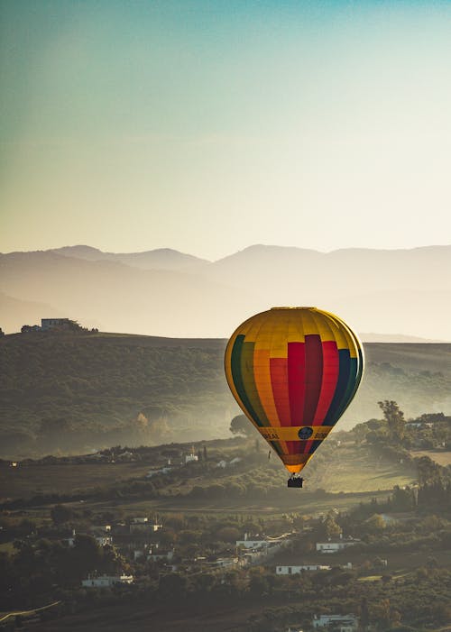 Darmowe zdjęcie z galerii z balon na gorące powietrze, kopiowanie, krajobraz