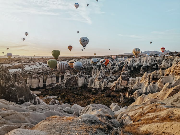 Balloons Flying Over Cappadocia