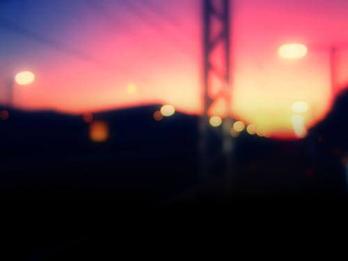 Free stock photo of blur, colors, sunset