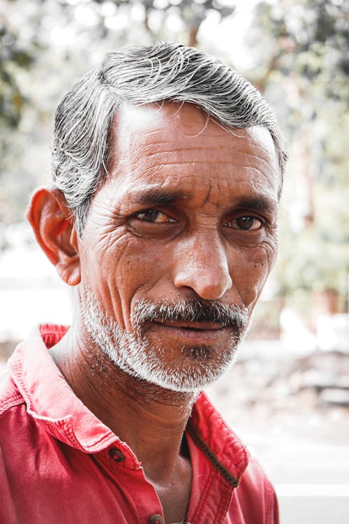 Elderly Man with Gray Hair