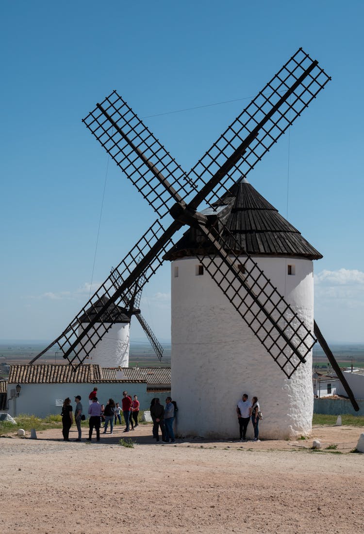 The Windmills In Campo De Criptana La Mancha, Spain