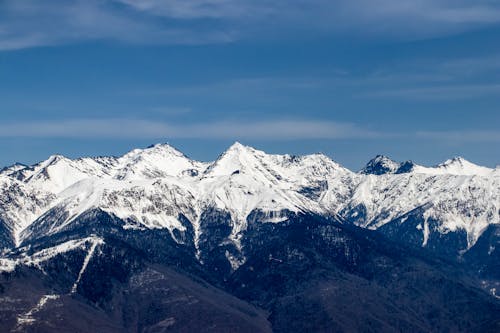 Free Mountains Covered with Snow Stock Photo