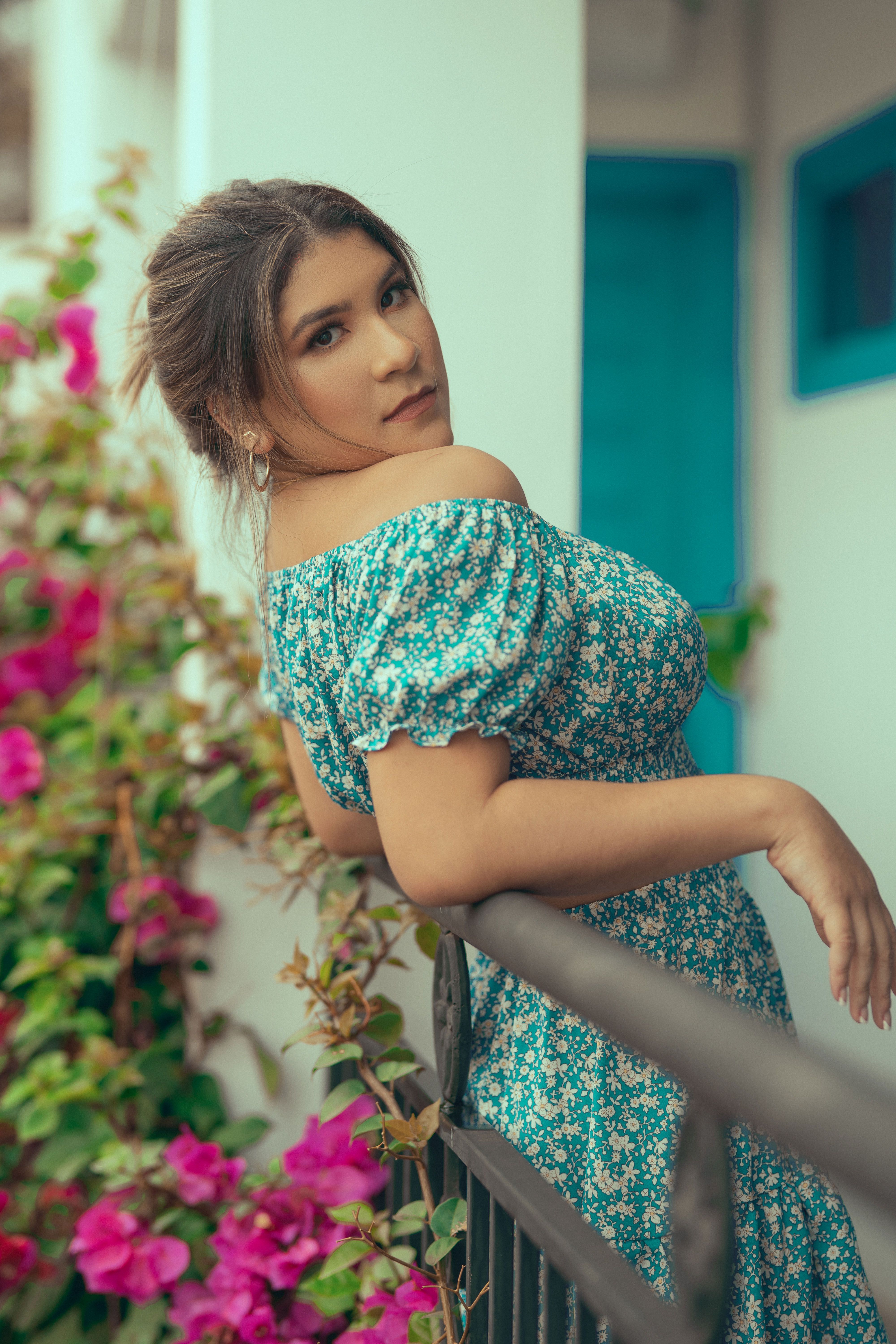 Blusa Ciganinha Floral Verde