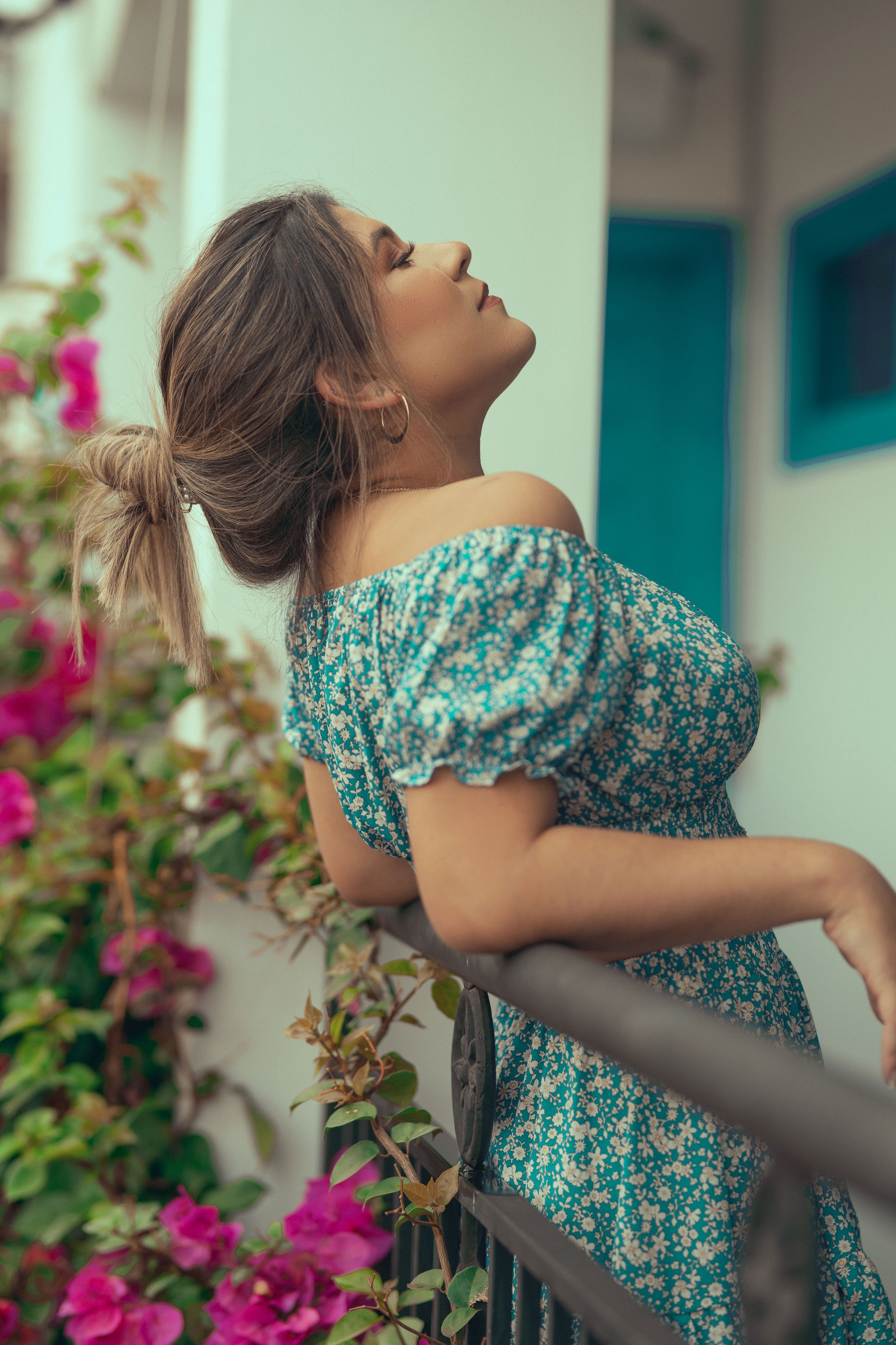 Blusa Ciganinha Floral Verde